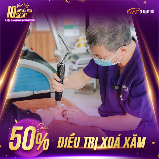 10 Ngày Vàng Khuyến Mại - Giảm 50% Điều trị xoá xăm